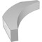 Ekena Millwork 4-in. W x 22-in. D x 30-in. H Thorton Architectural Grade PVC Knee Brace BRCP04X22X30THR - alternate 6